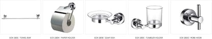ECKOREA® Polished Chrome Tumbler Holder ECK-280C, Tumbler Included, Durable Zinc Alloy, Wall-Mounted, Screw-in - size: ECK-280C