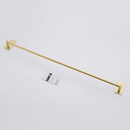 KES Bathroom Towel Bar 30 Inches Adhesive Hand Towel Holder Stick on Wall SUS 304 Stainless Steel Brushed Gold, A7000S75B-BZ - color: Brushed Gold, size: 29.5-Inch