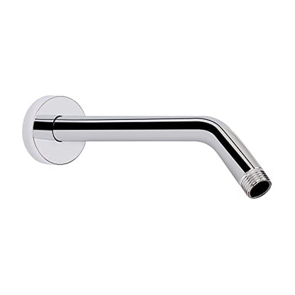 Shower Arm with Flange and Teflon Tape, Wall Mounted Shower Pipe 304 Stainless Steel Extension Arm for Fixed Shower Head & Handheld (10 Inch, Chrome) - color: Chrome, style: 10 Inch