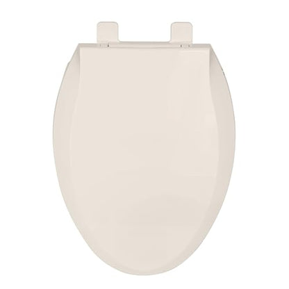 19" Elongated Toilet Seat Slow Close, Almond Color Polypropylene with Never-Loosen Durable Lid, Quiet Close and Easy to Install and Clean - color: Almond, Standard, size: Elongated (19″)