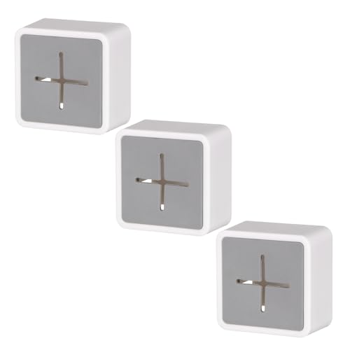 HARFINGTON 3pcs Self Adhesive Hooks Waterproof ABS Silicone Shower Robe Towel Wall Hooks Adhesive Push Dish Towel Hooks Without Drill for Bathroom Kitchen Washroom Home, Gray - color: Gray