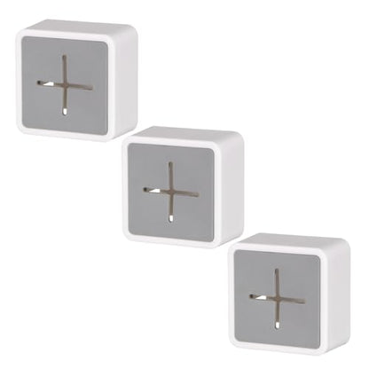 HARFINGTON 3pcs Self Adhesive Hooks Waterproof ABS Silicone Shower Robe Towel Wall Hooks Adhesive Push Dish Towel Hooks Without Drill for Bathroom Kitchen Washroom Home, Gray - color: Gray
