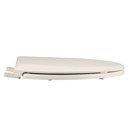 Elongated Toilet Seat Slow Close, Quiet Toilet Seat Cover with Never Loosen Durable Toilet Seat Lid Easy to Install & Clean, Polypropylene (PP), 19"-Almond Color - color: Almond, size: Elongated Seat