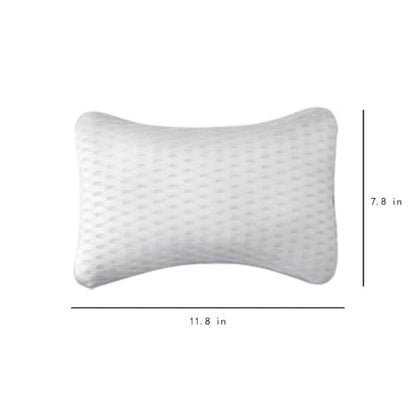 Bath Pillow for Tub – Neck Support Pillow | White Bathtub Pillow with 2 Strong Suction Cups, Ideal for Hot Tubs & Relaxing Baths