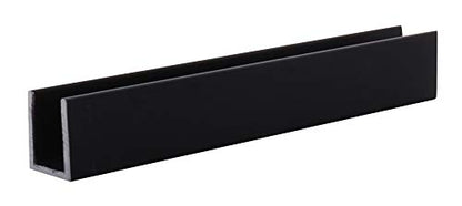 Brixwell SDCD380RB-CCP4 Oil Rubbed Bronze 3/8" Fixed Panel Shower Door Deep U-Channel 4 inch Sample - color: Oil Rubbed Bronze, size: 4 Inch - Sample
