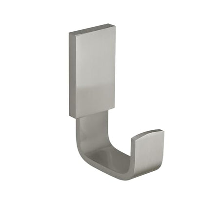 Brass Towel Hook, Bathroom Robe Coat Clothes Hook, Brushed Nickel | Wall Mounted with Screws for Bathroom, Kitchen, Hotel, Garage, Laundry, Square Coat and Hat Hooks, Rustproof & High Quality - color: Brushed Nickel, size: 1 Pack