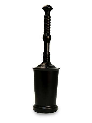 Master Plunger MP500-3TB Heavy Duty Bathroom Toilet Plunger Kit with Tall Bucket. Equipped with Air Release Valve, Black - color: Black - Tall Bucket