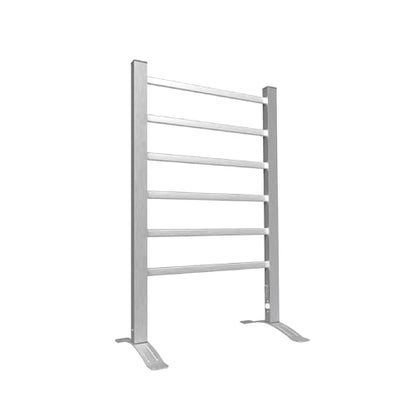 Electric Heated Towel Rack for Bathroom, 2-in-1 Freestanding & Wall Mounted 6 Bar Towel Warmer, IPX4 Waterproof Plug-in Rustproof Aluminum Towel Heater for Home Hotel