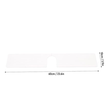 Quick Dry Porous Diatomite Faucet Mat for Kitchen Bathroom Countertop Protector with Non-Slip Feet 23.6x3.9 Inches (White) - color: White