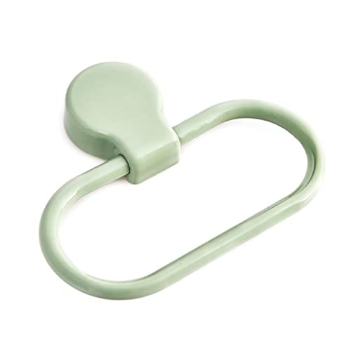 UKCOCO Self Adhesive Towel Holder Ring No Drilling Abs Material Bathroom Kitchen Towel Rack Green Easy Install