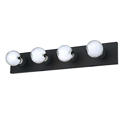 Westinghouse 6117600 Traditional Four-Light Indoor Vanity Light Fixture, Matte Black - color: Matte Black, size: 4-Light