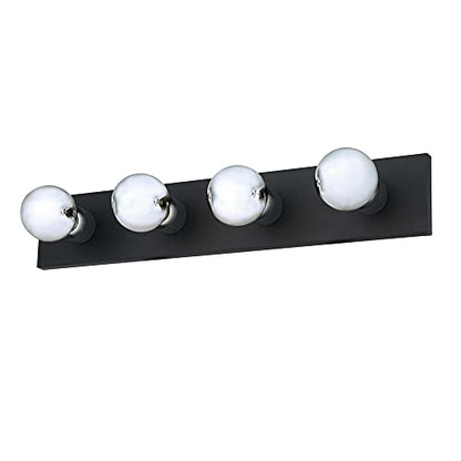 Westinghouse 6117600 Traditional Four-Light Indoor Vanity Light Fixture, Matte Black - color: Matte Black, size: 4-Light
