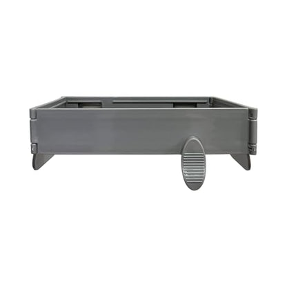 Foldable Wall-Mounted Trash Rack – No Drill Collapsible Hanging Garbage Bag for Cabinet Doors Table Sides Kitchen Bathroom Office ﻿ (Grey) - color: Grey