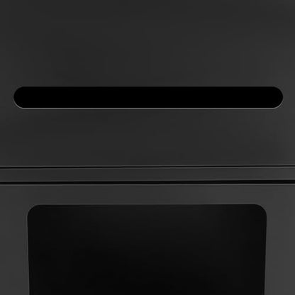 Black Recessed Toilet Paper Holder, Shower Niche 304 Stainless Steel | Bathroom Trash Can Holder Cabinets, Wall-Inserted Niche Recessed Large Capacity 44Lbs for Bathroom Storage-11.02x5.31x27.56in - color: Black