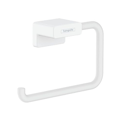 hansgrohe AddStoris Towel Ring in Matte White 5-inch Accessories in Matte White, 41754700 - color: Matte White