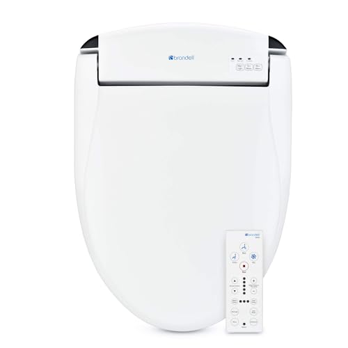 Brondell Swash SE600 Bidet Toilet Seat, Fits Elongated Toilets, White - Oscillating Stainless-Steel Nozzle, Warm Air Dryer, Ambient Nightlight - style: Elongated