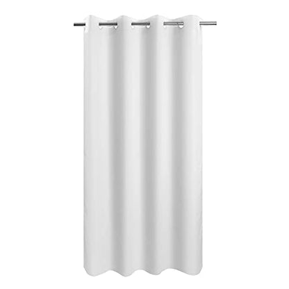 River Dream No Hook Microfiber Shower Curtain 54" Wide - Soft Stall Size Hotel Style Fabric Shower Curtain for Bathroom, Waterproof & Machine Washable, White, 54x74 - color: White, size: 54"W x 74"L (Pack of 1)