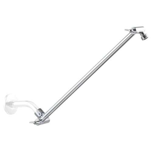 OFFO Shower Head Extension Arm, 16 in Shower Extension Arm with Locking Nut, Adjustable Shower Arm Extender, G1/2 Connector for Fixed Shower Head & Handheld Showerhead, Chrome - color: Chrome, style: 16 in