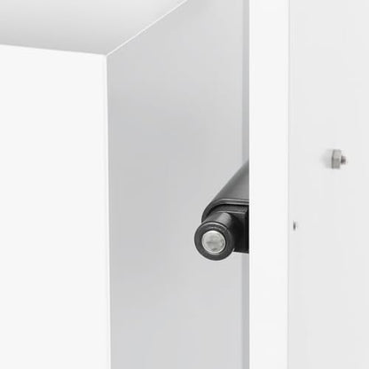 Recessed Toilet Paper Holder, Stainless Steel Shower Niche, Recessed Wall Niche, in-Wall Trash Bin Cabinet, Toilet Storage Cabinet with Trash Can for Bathroom - White - color: White