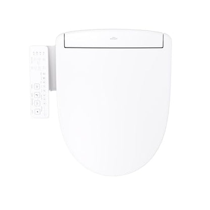 TOTO® WASHLET® S2 Electronic Bidet Toilet Seat with Instantaneous Water Heating, PREMIST and EWATER+ Wand Cleaning, Round, Cotton White - SW3345#01 - color: Cotton White, size: Round