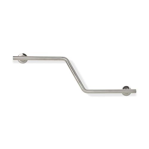 Seachrome Bathroom Grab Bar, 38 inch Stainless Steel, Right Handed Zuma Bar, 1 1/4 inch Diameter, Handicap Grab Bar, Safety Rail, Satin Stainless (Model: GWR-3638-QCR-SS) - color: Satin Stainless, style: Right-Hand