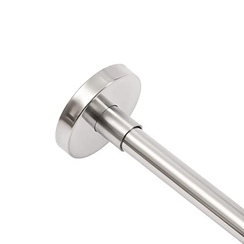 Corner Shower Curtain Rod, Adjustable 304 Stainless Steel | for Bathroom Clothing Stores, Wall Mount Curved Shower Rod Fits 17.72-29.53 In Sides, Used for Toughened Glass Walls