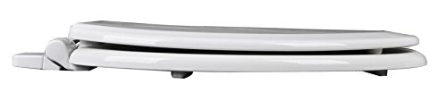 1F1E7-00 Premium Molded Wood Elongated Toilet Seat with Slow Close Hinge & OSG, White - color: White, style: ELONGATED