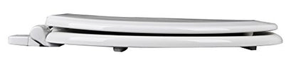 1F1E7-00 Premium Molded Wood Elongated Toilet Seat with Slow Close Hinge & OSG, White - color: White, style: ELONGATED