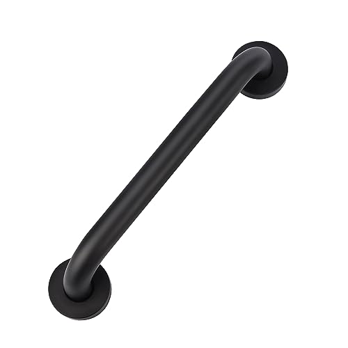 supregear Grab Bars for Bathroom, 32 Inch Length Black Shower Safety Grab Bar, 1 Inch Diameter 201 Stainless Steel Anti-Slip Handle for Senior, Elderly, Handicap - size: 32 inch