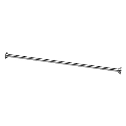 Naiture 304 Stainless Steel 36" Straight Shower Curtain Rod, Chrome | One-Piece Rod, Cut to Fit, Rustproof, Heavy-Duty Zinc Alloy Flange, Permanent Wall Mount, Mounting Hardware Included - color: Chrome, size: 36''