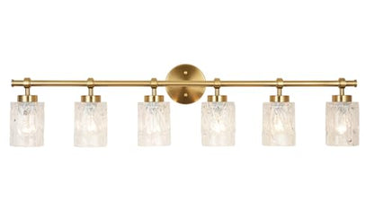 ALICE HOUSE Modern 6-Light Bathroom Vanity Light, 41” Brushed Brass Finish Wall Lighting Fixture Over Mirror for Bathroom, Powder Room, Makeup AL5095-W6 - size: 6 Light
