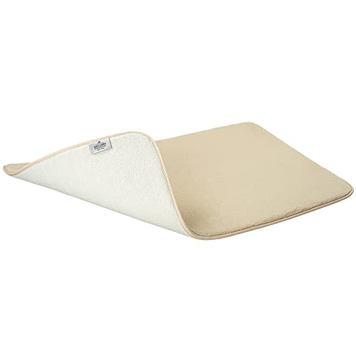 American Soft Linen 21x32 Fluffy Foamed Slip Reducer Bath Rug, Machine Washable Area Bath Mat Rugs for Bathroom, Beige - color: Beige, style: 21x32" Fluffy Foamed Bath Mat