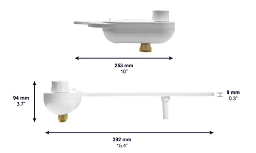 KMINA Toilet Bidet Attachment, Self-Cleaning Nozzle, Fresh Water Non-Electric, Adjustable Water Pressure, Rear Wash, White