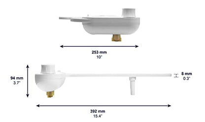 KMINA Toilet Bidet Attachment, Self-Cleaning Nozzle, Fresh Water Non-Electric, Adjustable Water Pressure, Rear Wash, White