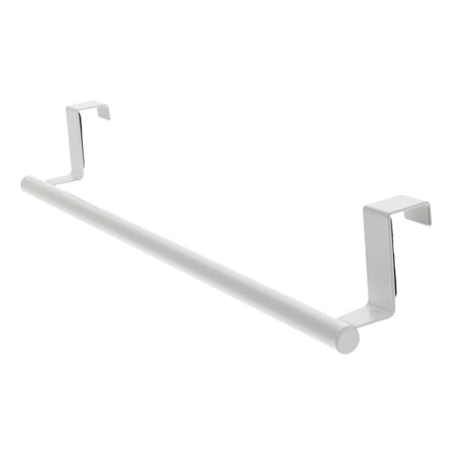 LIFKOME Stainless Steel Towel Rack Towel Holder Over Cabinet Door Towel Bar Dish Cloth Holder Closet Towel Organizer Towel Bar Over Toilet Over The Door Drying Rack Cabinet Door Rack White - color: White