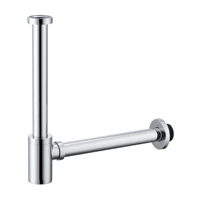 Bathroom Sink P-Trap Solid Brass 1-1/4 Bottle Trap Sink Drain Tube for Kit,Chrome,SW-83888C-L. - color: T03-chrome