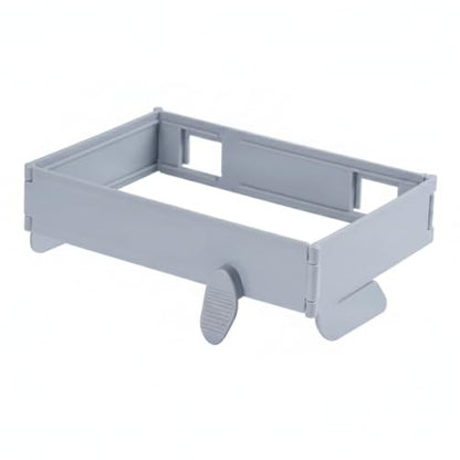 Foldable Wall-Mounted Trash Bag Holder for Cabinet Doors, Space-Saving PP Plastic Garbage Bin Rack for Kitchen & Bathroom Waste Disposal, Gray