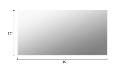 Frameless Wall Mirror 60"x28" Bathroom Vanity Mirror Shatterproof | Modern Wall Mount Mirror, Horizontal & Vertical, Rectangle Mirror for Over Sink, Living Room, Bedroom - size: 60"L x 28"W