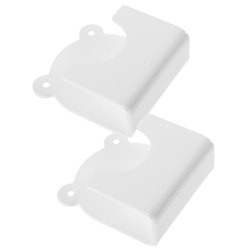 2pcs Drill Less Shower Curtain Rod Bracket Wall Mount Holder Curved Groove for Easy Installation