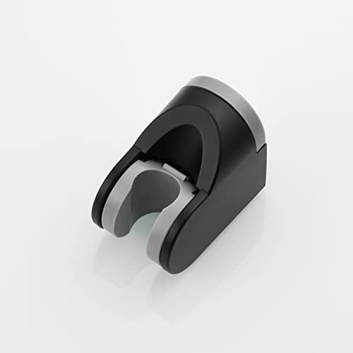 Black Shower Head Holder ABS Wall Mount Adjustable Angle Handheld Shower Bracket for Shower Head, ST01B - style: Black