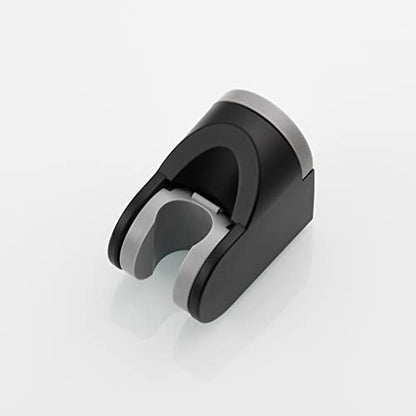 Black Shower Head Holder ABS Wall Mount Adjustable Angle Handheld Shower Bracket for Shower Head, ST01B - style: Black