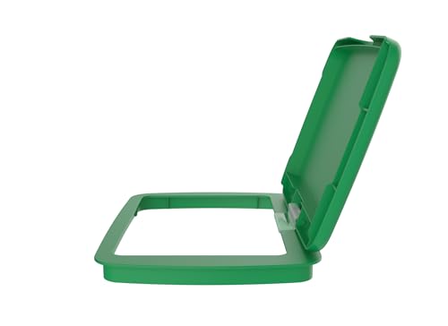 Rev-A-Shelf 32 Qt Under Sink Garbage Can Lid for Base Kitchen and Bathroom Cabinet, Replacement Plastic Trash Bin Lid Only, Green, RV-32-LID-G-1-40 - color: Green, size: 32 QT