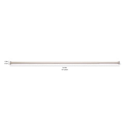 Amazon Basics No Drill Adjustable Indoor Outdoor Tension Curtain Rod, 54-90" Length, Nickel