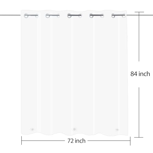 84inch Extra Long Shower Liner Frosted with Bottom Magnets Hook Free | No Hook Needed Hookless PEVA Plastic Vinyl Waterproof Heavy Duty Bathroom Curtain Shower Liner, 72x84" - color: Frosted, size: 72"W x 84"L (Pack of 1)