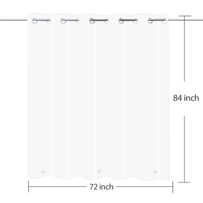 84inch Extra Long Shower Liner Frosted with Bottom Magnets Hook Free | No Hook Needed Hookless PEVA Plastic Vinyl Waterproof Heavy Duty Bathroom Curtain Shower Liner, 72x84" - color: Frosted, size: 72"W x 84"L (Pack of 1)