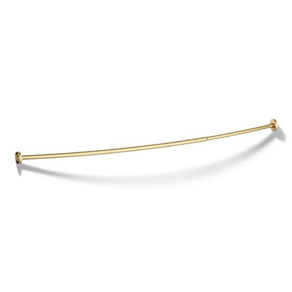 KOHLER K-9351-2MB Expanse Curved Shower Rod, Contemporary Design, Adjustable Fit 60-76", Vibrant Brushed Moderne Brass - color: Vibrant Brushed Moderne Brass