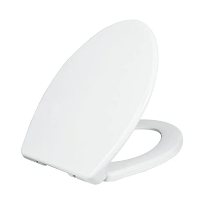 LUXE TS1008E Slow Close Elongated Comfort Fit Toilet Seat, White | with Slow Close, Quick Release Hinges, and Non-Slip Bumpers - size: Elongated