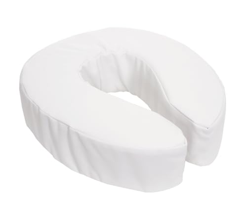Essential Medical Supply Foam Padded Toilet Seat Cushion Riser - 4" Height, Hook and Loop Attachment for Easy Installation, Washable Vinyl Cover - Added Cushion for The Toilet with Pressure Relief - size: 4 Inch (Pack of 1)
