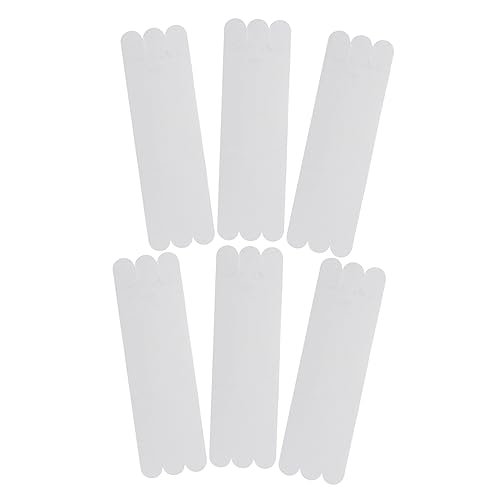 VOSAREA 6pcs Slip Strips for Bathtubs Showers Stairs Floors Transparent Non Slip Adhesive Bath Treads Safety Stickers for Enhanced Grip - size: 6 pcs