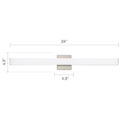 Bathroom Vanity Light Brushed Nickel Square LED 24 inch 14W 4000K Natural White Light Wall Bar Lighting Fixtures Over Mirror (Brushed Nickel, 31.5in 4000K Dimmable) - color: Brushed Nickel, size: 31.5in 4000K Dimmable